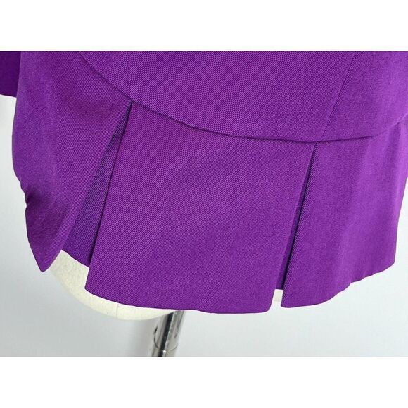 Vintage Christian Dior The Suit Womens Blazer Jacket Purple Size 8 Pure Wool USA - Picture 14 of 15